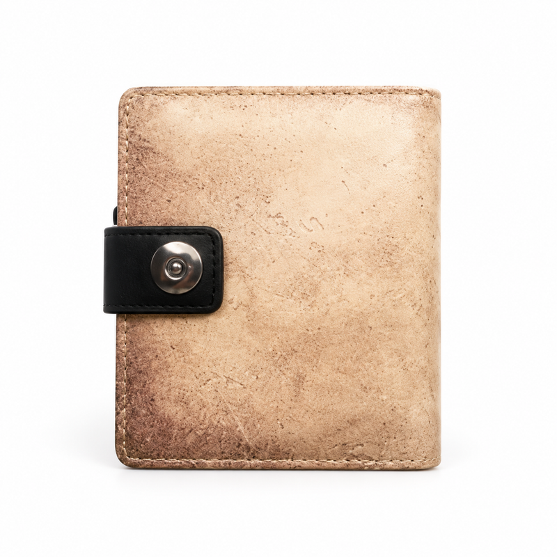 Vintage Beige Fairy Tail Snap Wallet-2