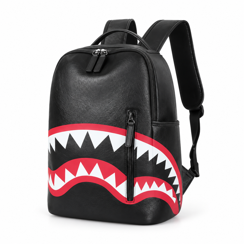 Black Shark Mouth Graphic Everyday Backpack-4