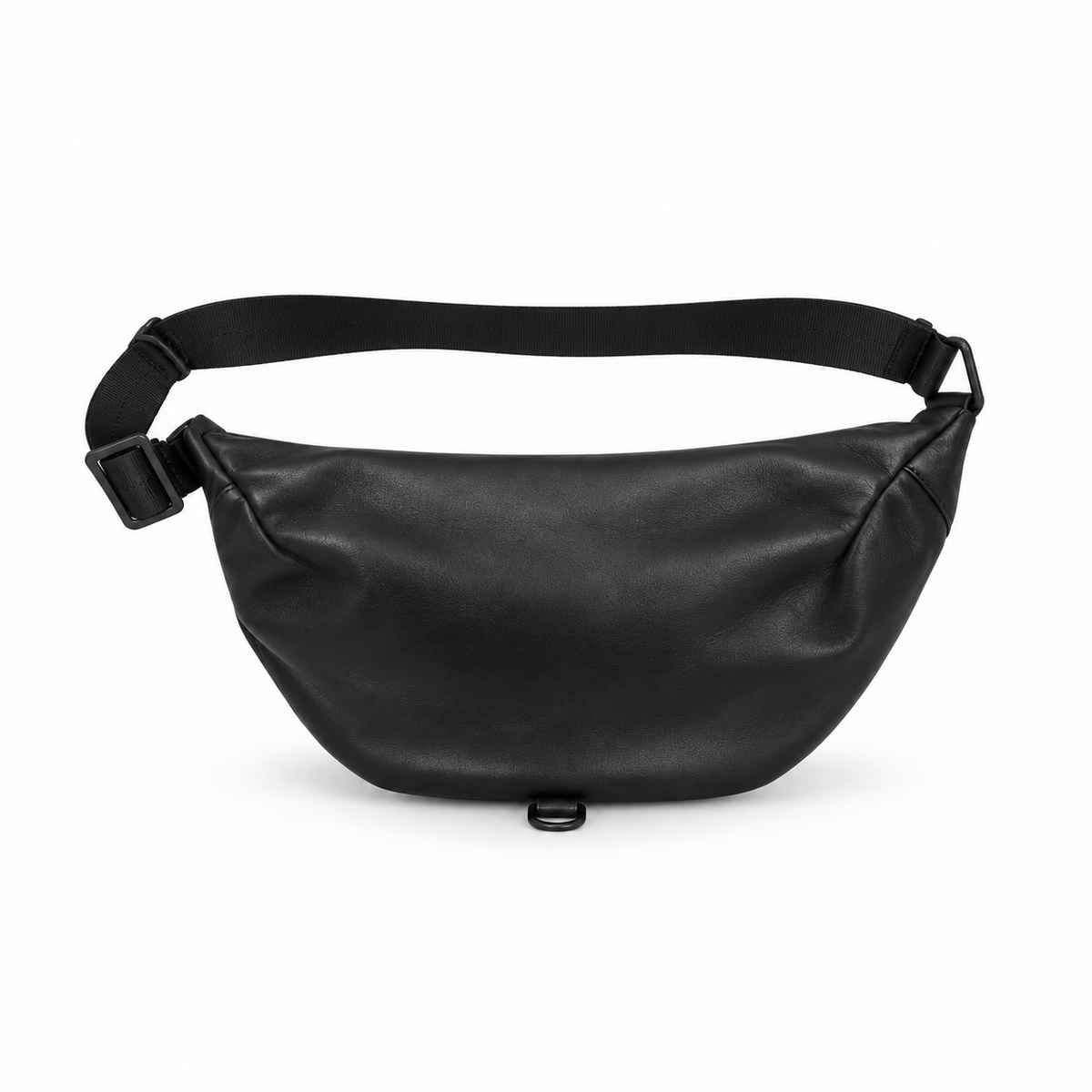 Sleek Black Crescent Crossbody Sling Bag