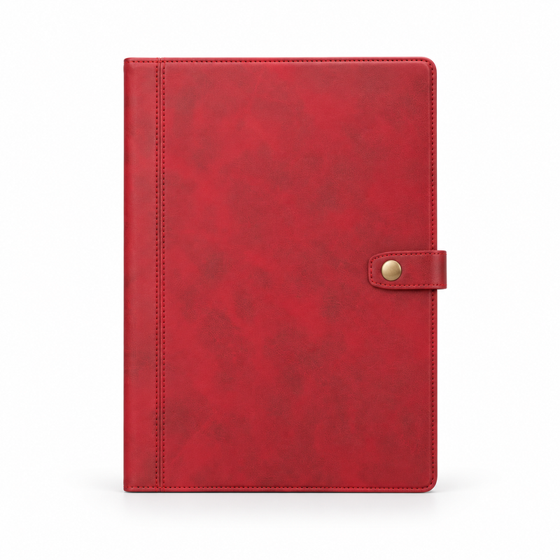 Red Tablet Folio With Snap Closure-2