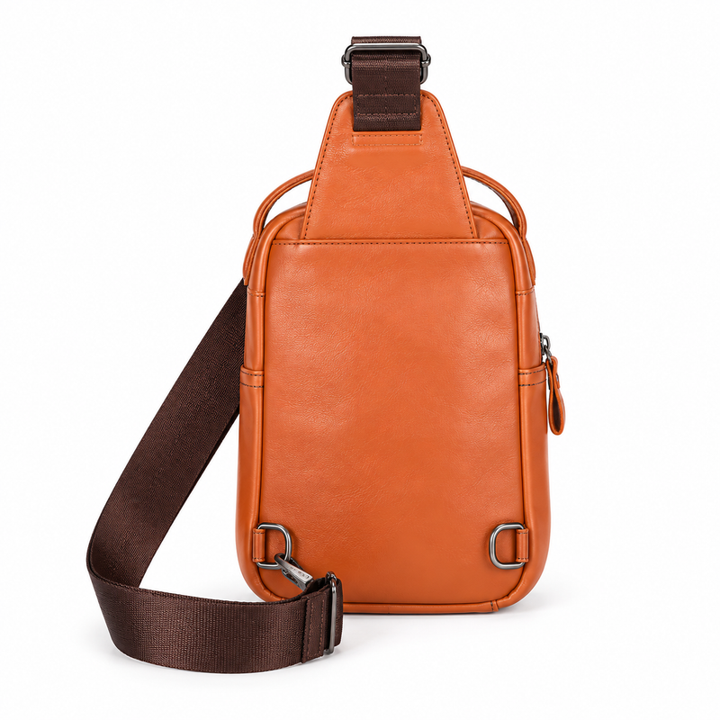 Classic Cognac Brown Everyday Sling Bag-2