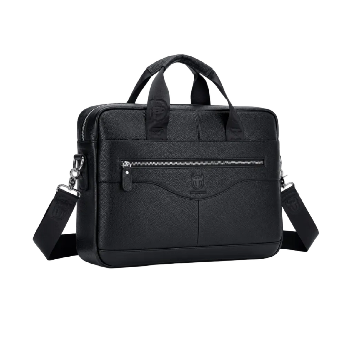 Classic Black Leather Briefcase For Professionals-1