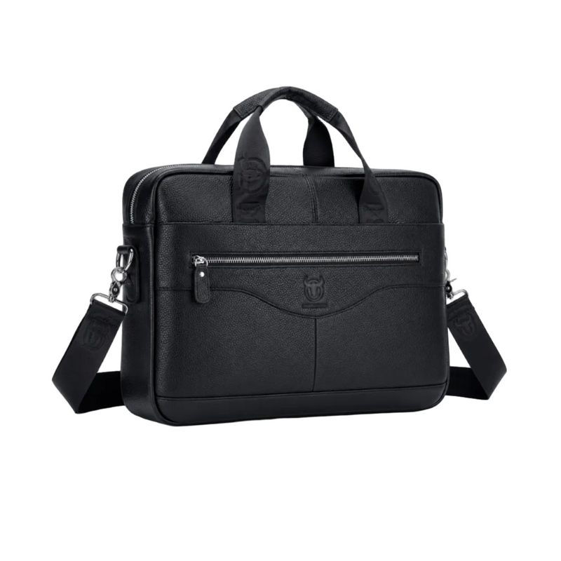 Classic Black Leather Briefcase For Professionals-1