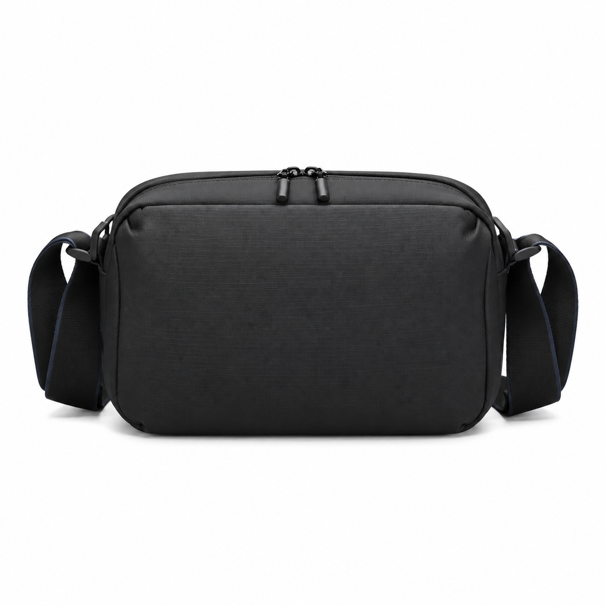 Black Everyday Crossbody Bag With Zippers-4