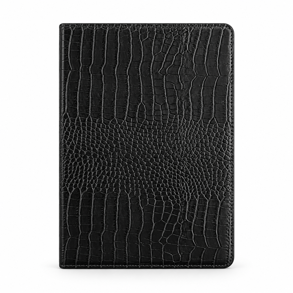 Black Crocodile Textured Tablet Folio Case-4