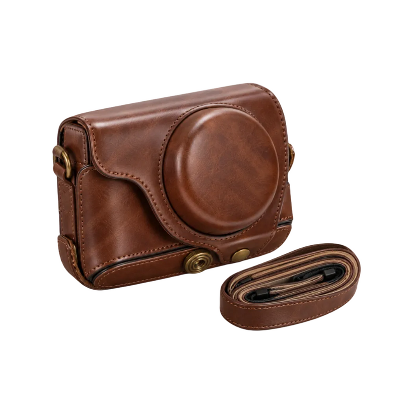 Classic Brown Camera Case With Strap-1