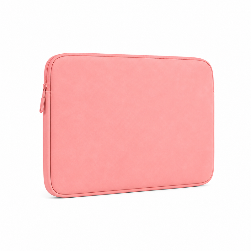 Pink Slim Zippered Protective Laptop Sleeve-1