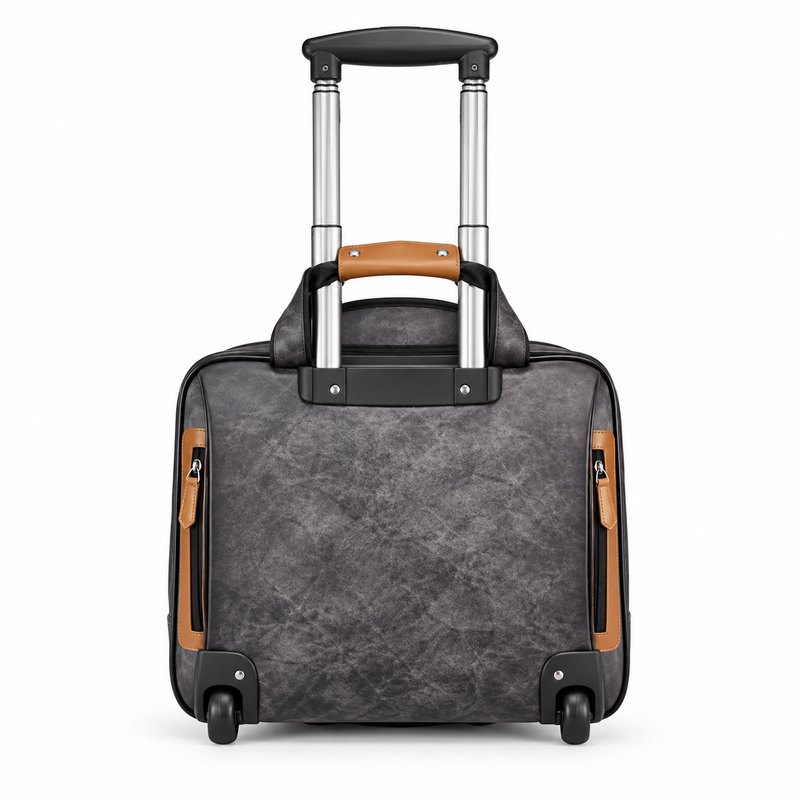 Charcoal Rolling Business Bag With Wheels-2