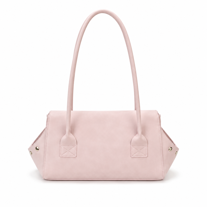 Blush Pink Star Studded Shoulder Handbag-2