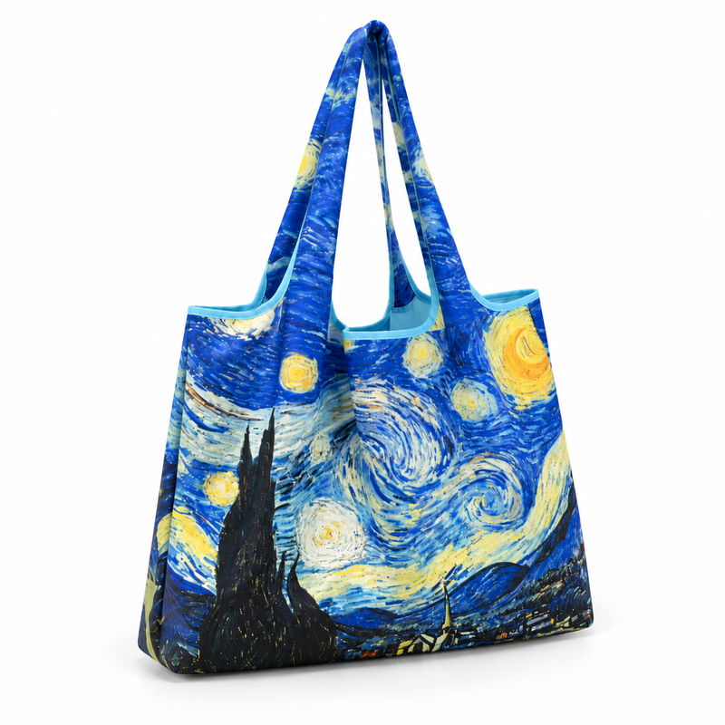 Starry Night Artistic Printed Tote Bag-1