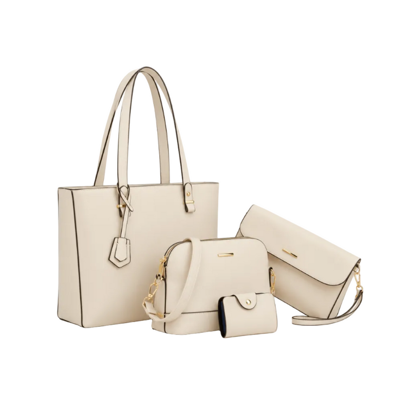 Elegant Ivory Four Piece Handbag Set-1