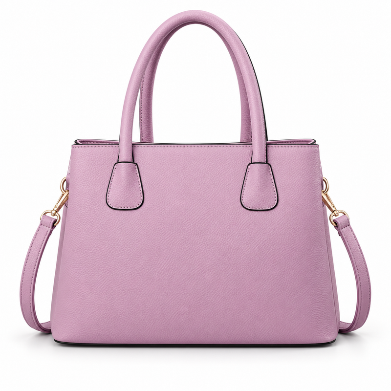 Elegant Lilac Textured Tote Shoulder Bag-2