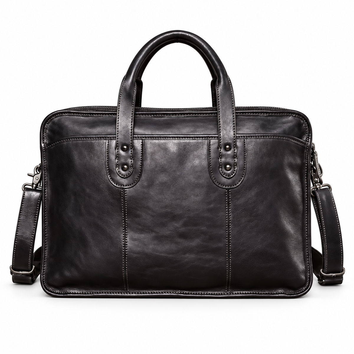 Classic Black Business Briefcase Shoulder Bag