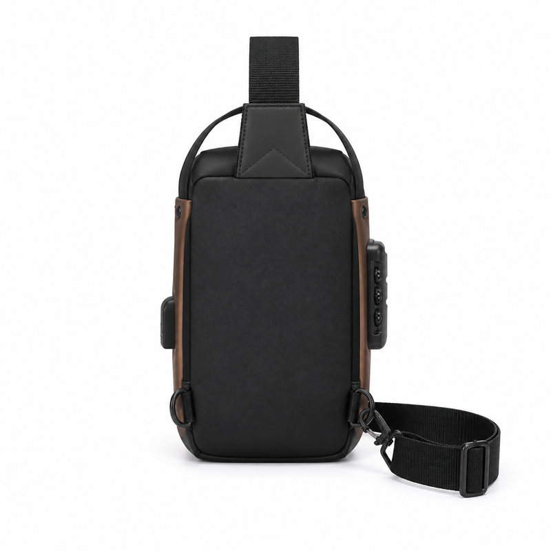 Modern Black Crossbody Sling Chest Bag-2