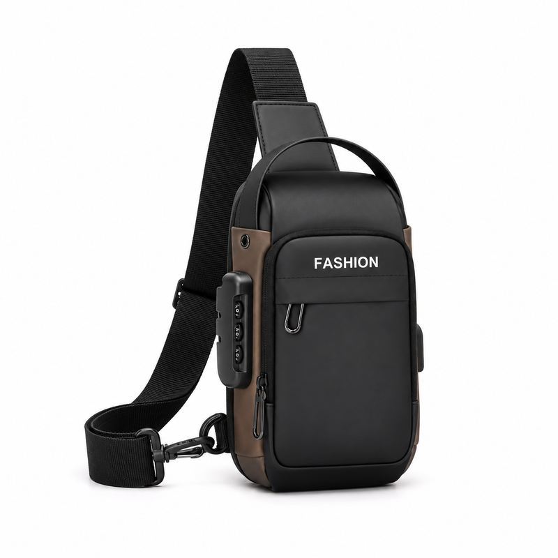 Modern Black Crossbody Sling Chest Bag-1