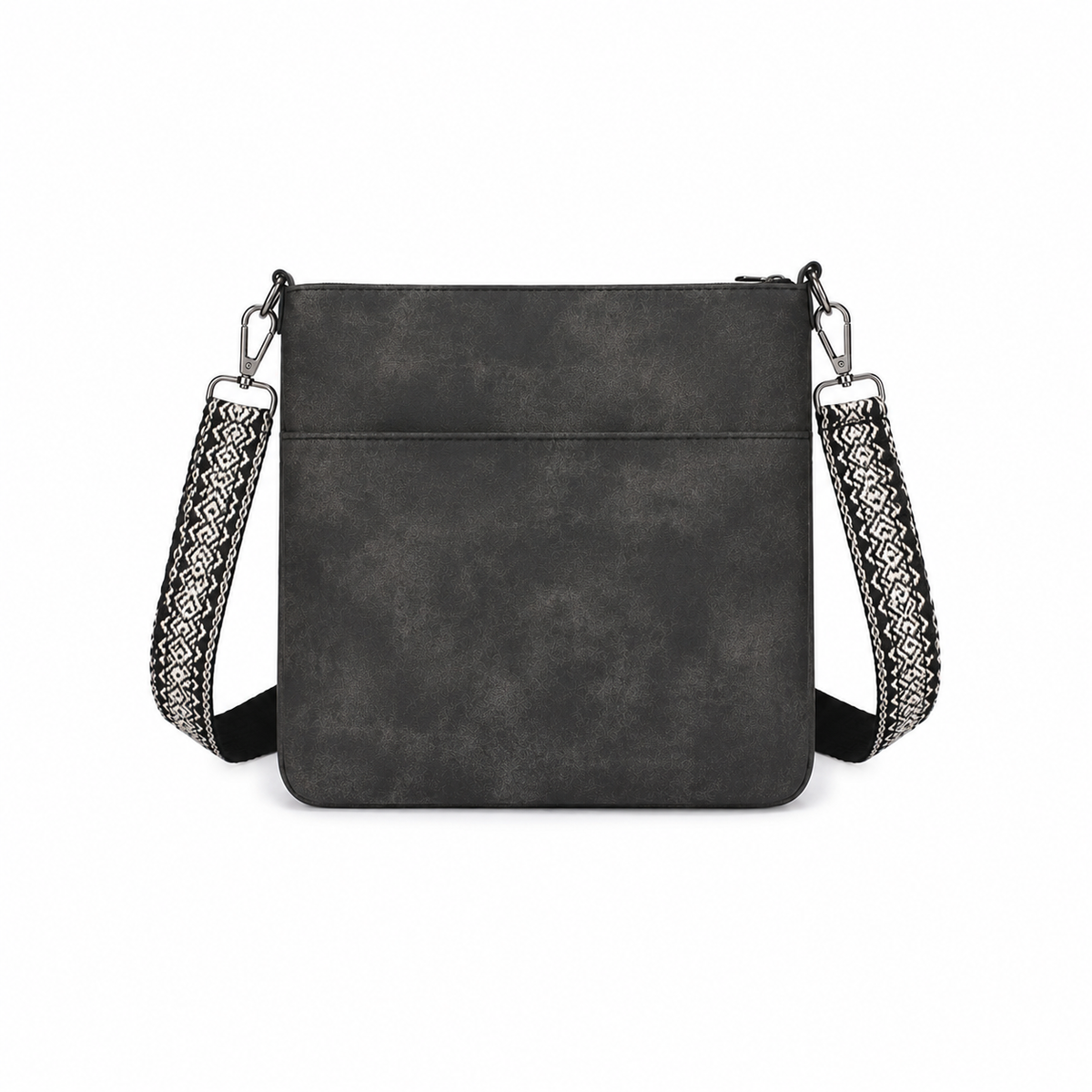 Vintage Charcoal Tassel Crossbody Shoulder Bag-2