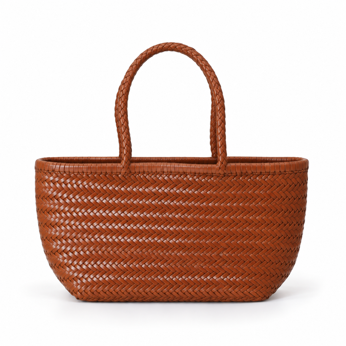 Handwoven Brown Everyday Carry Tote Bag-3