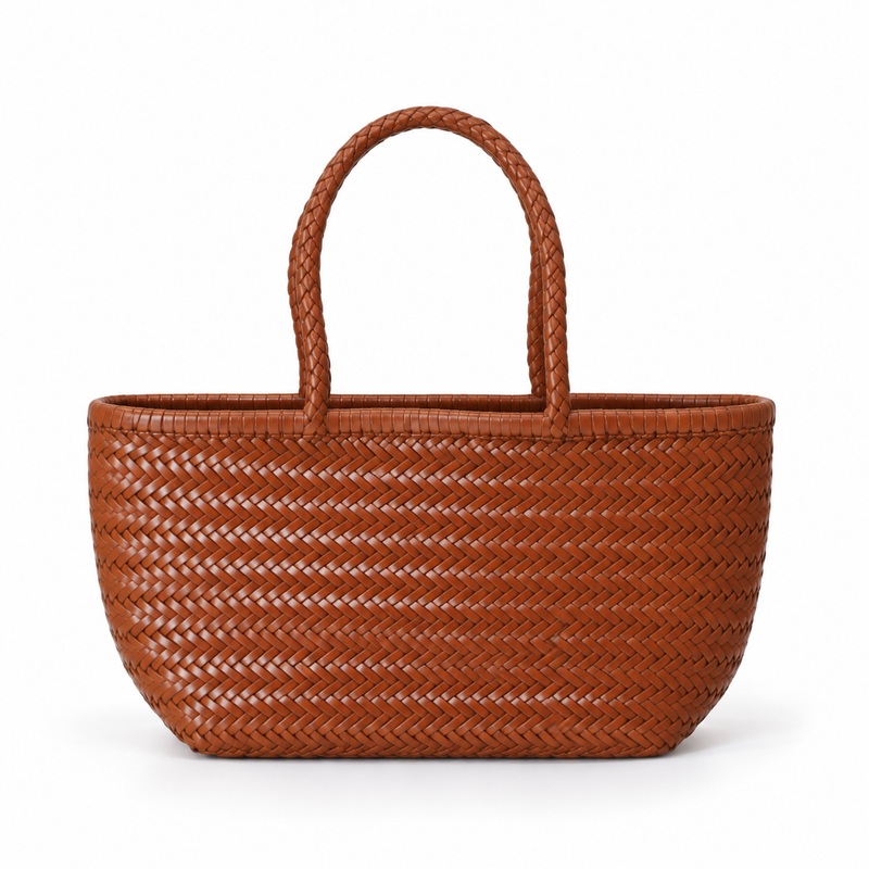 Handwoven Brown Everyday Carry Tote Bag-3