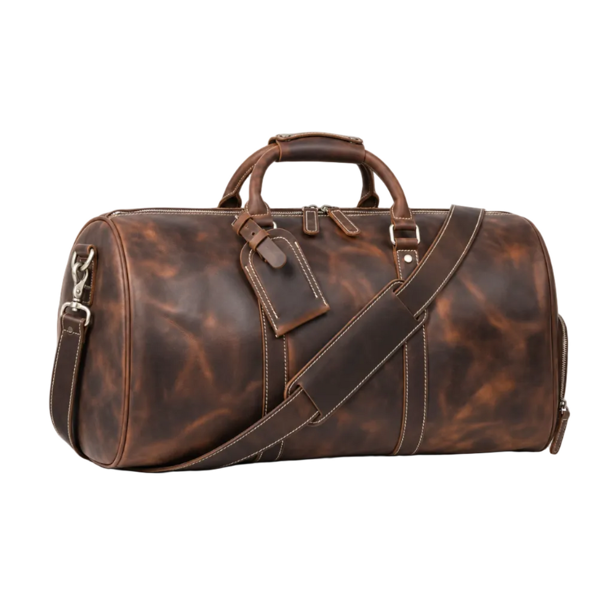 Vintage Coffee Brown Overnight Travel Bag-1