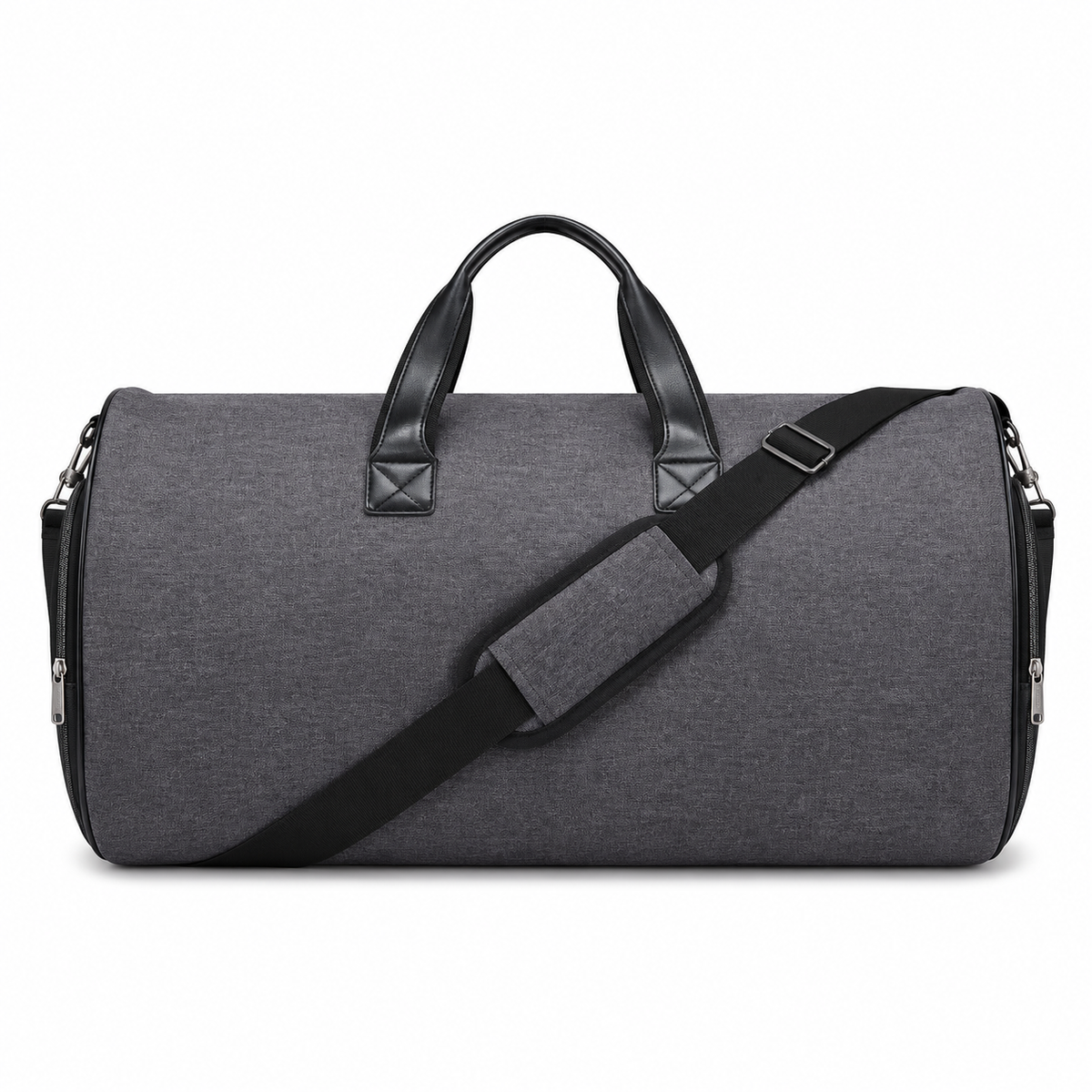 Charcoal Grey Convertible Garment Duffel Bag-2