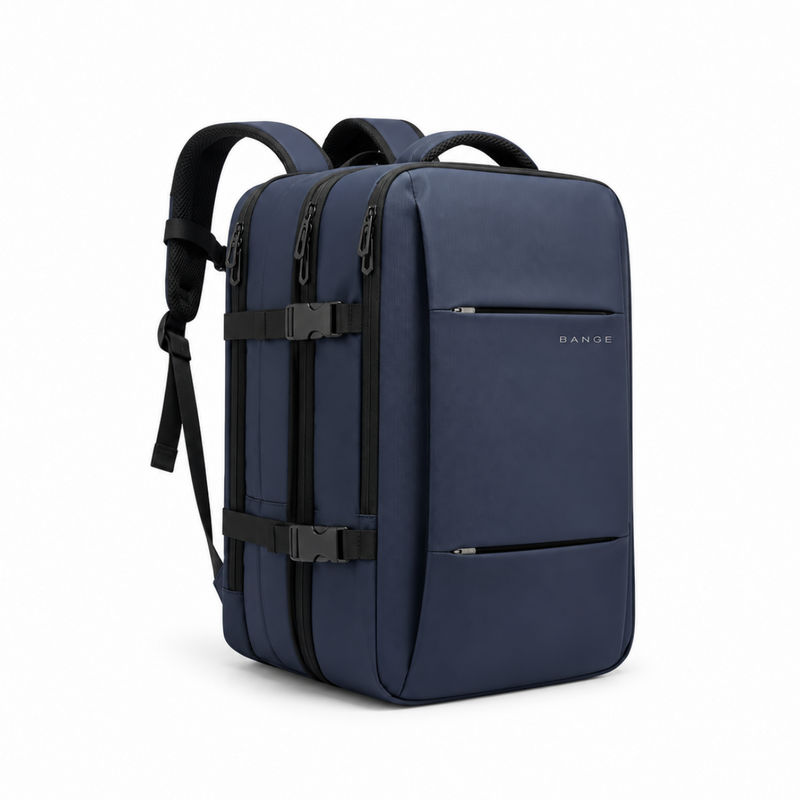 Navy Blue Multi Compartment Camera Backpack-1