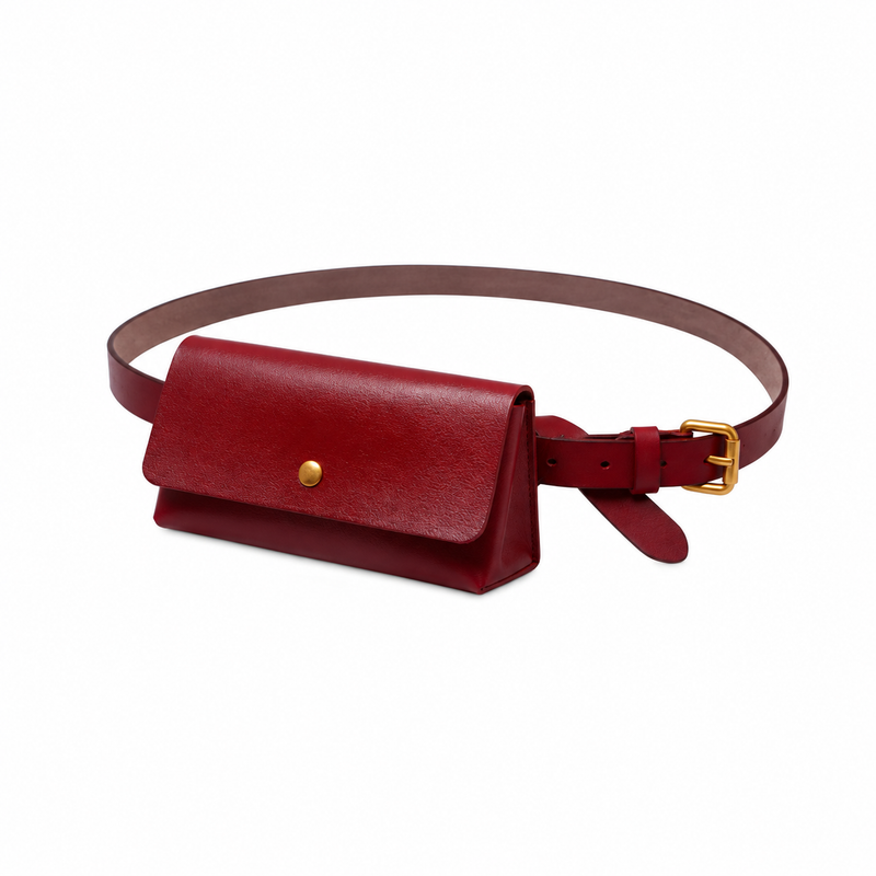 Classic Red Adjustable Waist Belt Bag-2