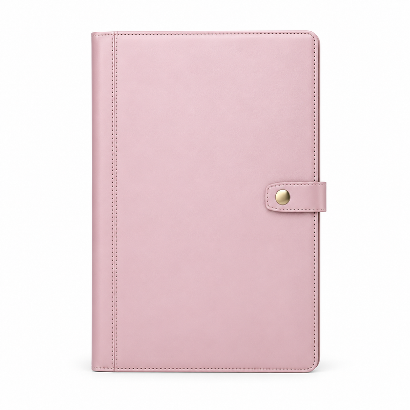 Blush Pink Snap Closure Tablet Folio-2