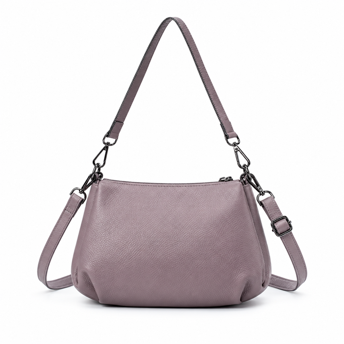 Elegant Purple Crossbody Bag With Straps-2