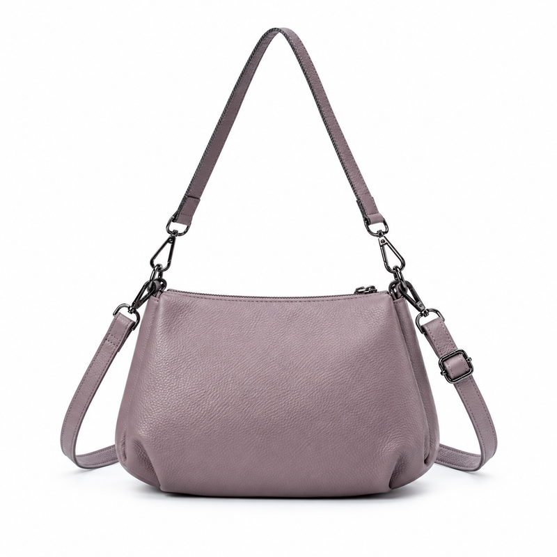 Elegant Purple Crossbody Bag With Straps-2