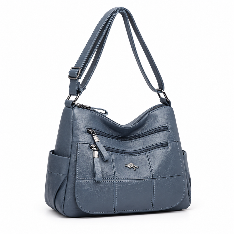 Light Blue Multi Pocket Crossbody Bag-1