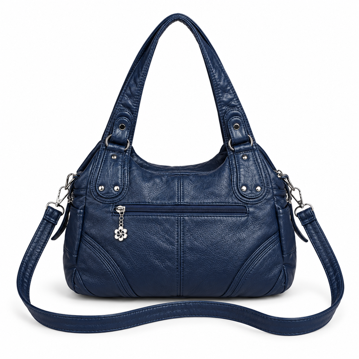 Elegant Navy Blue Crossbody Bag-3