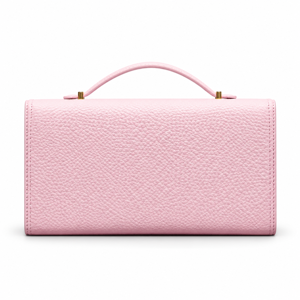 Elegant Pink Envelope Clutch With Handle-2