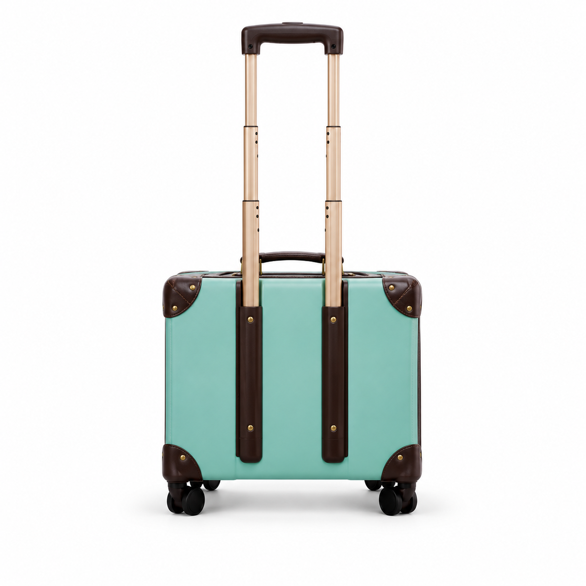Mint Green Vintage Style Spinner Suitcase-2