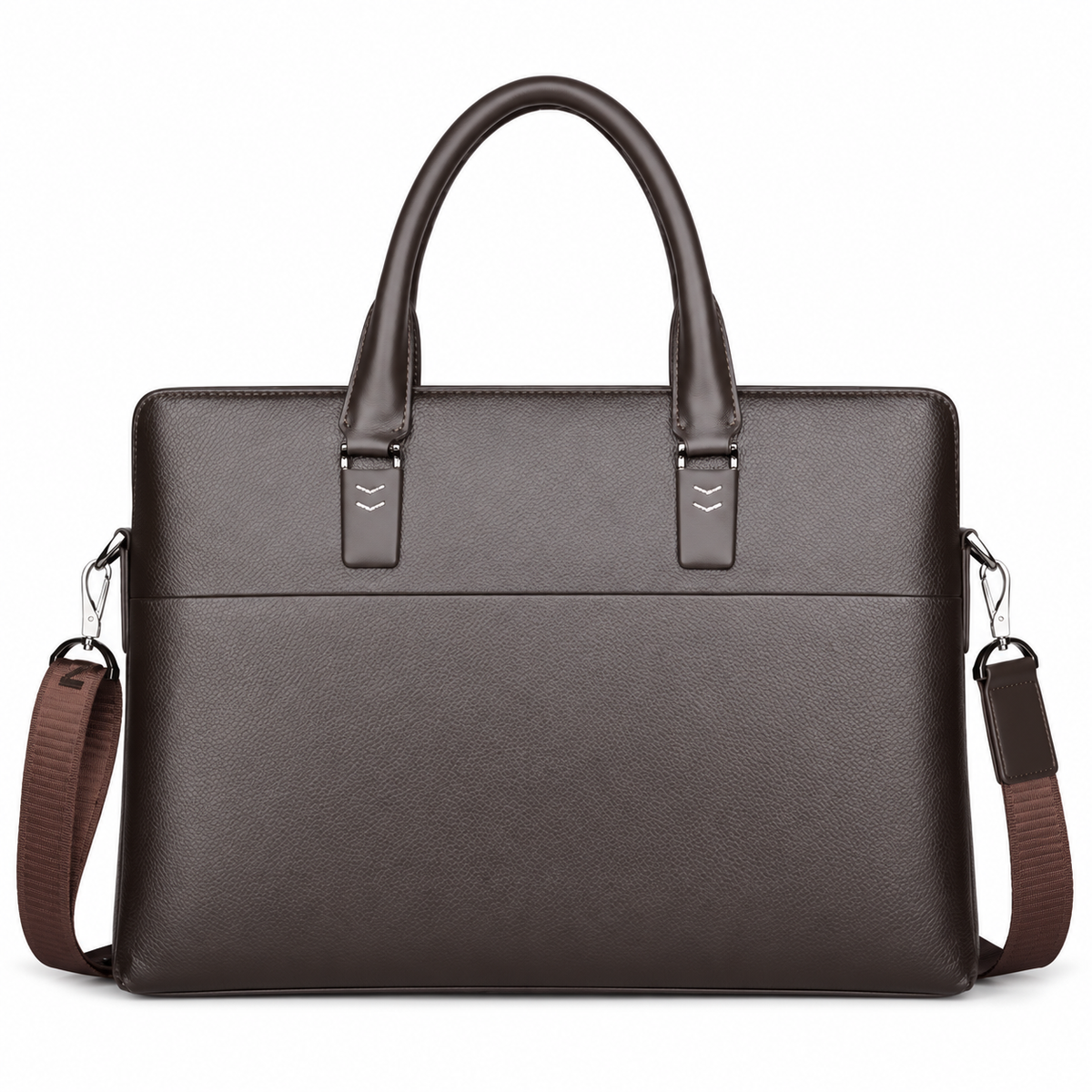 Classic Brown Leather Laptop Briefcase Bag-4