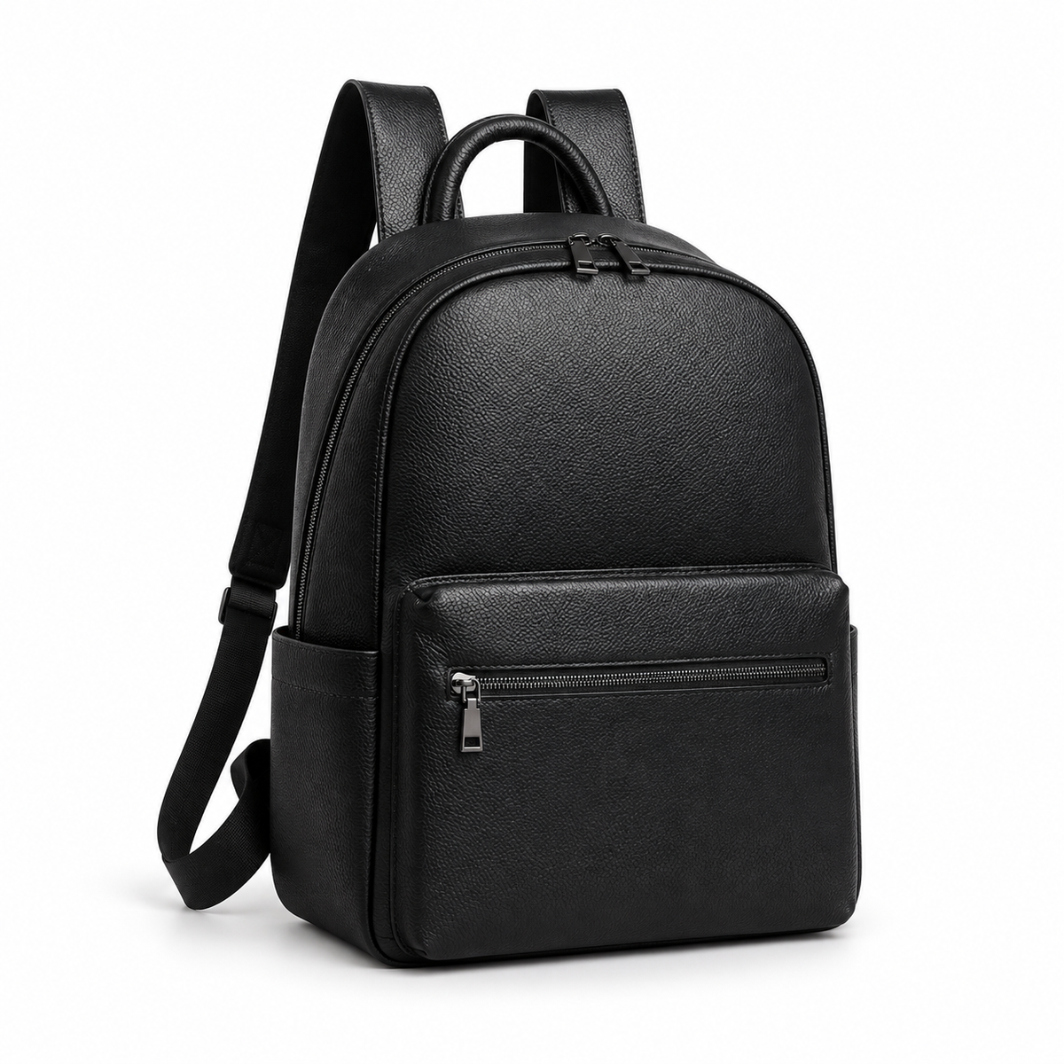 Classic Black Textured Everyday Travel Backpack