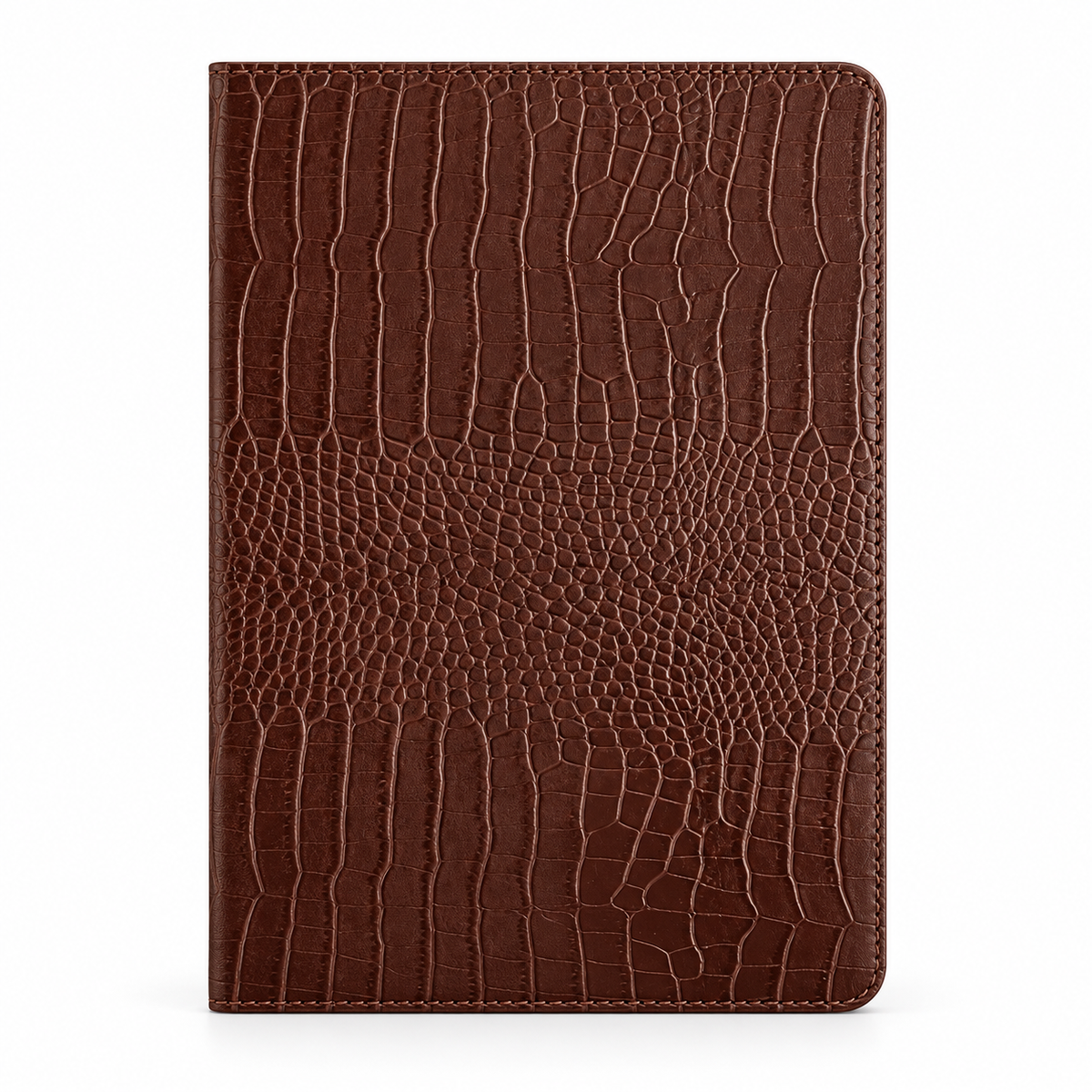 Brown Crocodile Embossed Tablet Folio Case-4