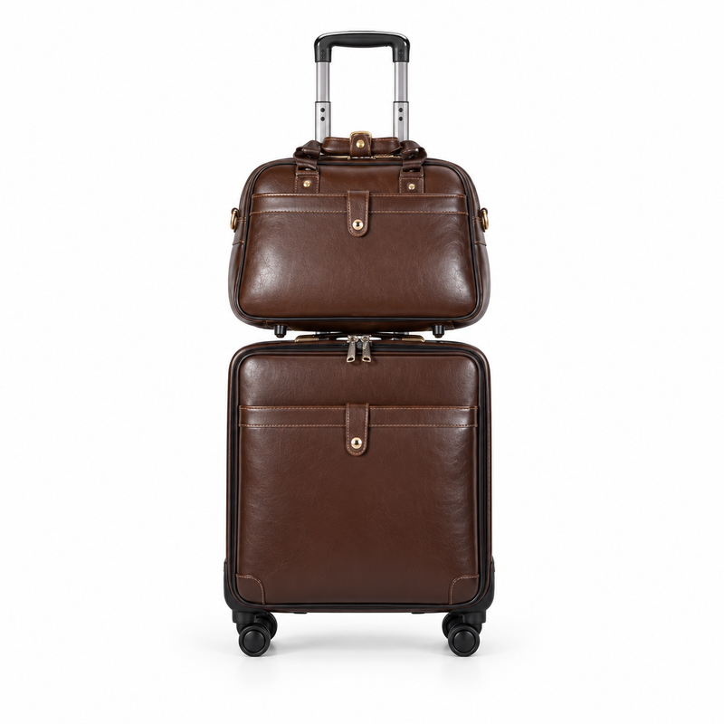 Classic Brown Two Piece Travel Set-4