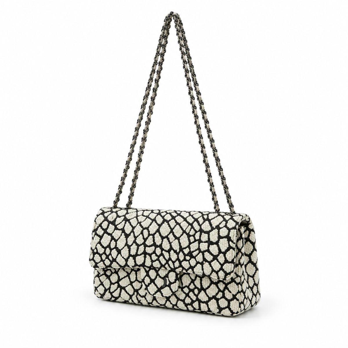 Textured Chain Strap Flap Shoulder Bag-2