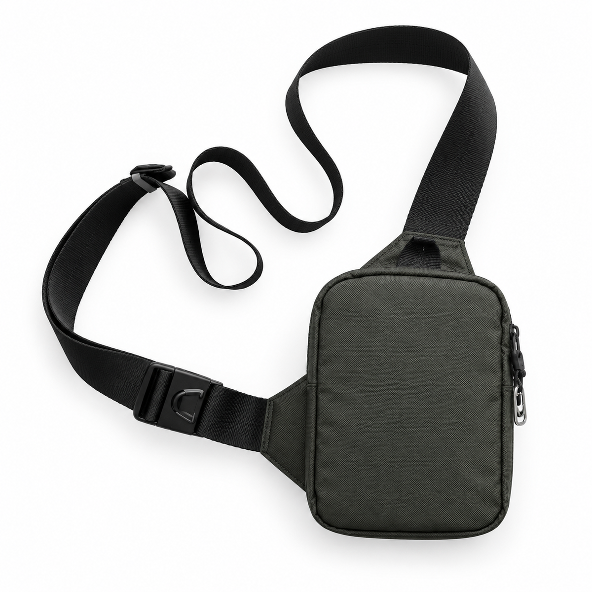 Olive Grey Compact Crossbody Sling Bag-2