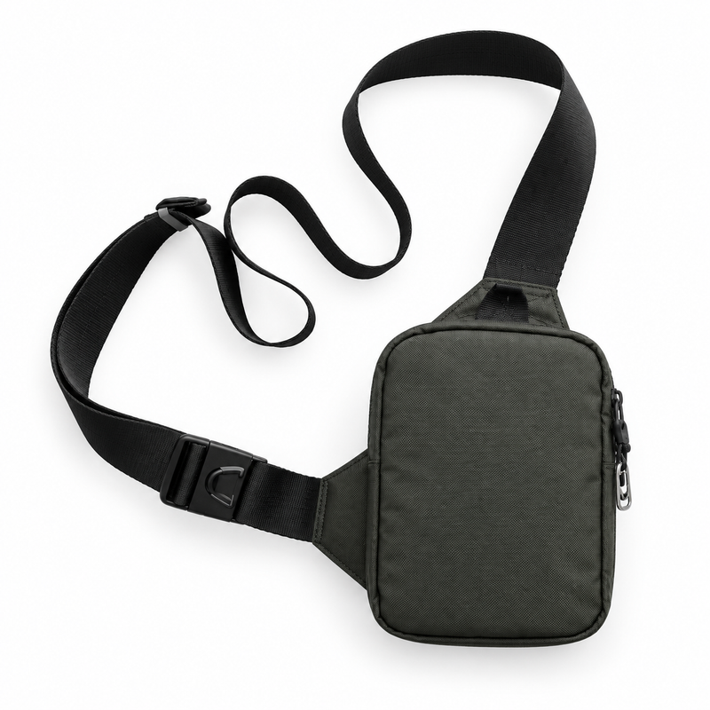 Olive Grey Compact Crossbody Sling Bag-2