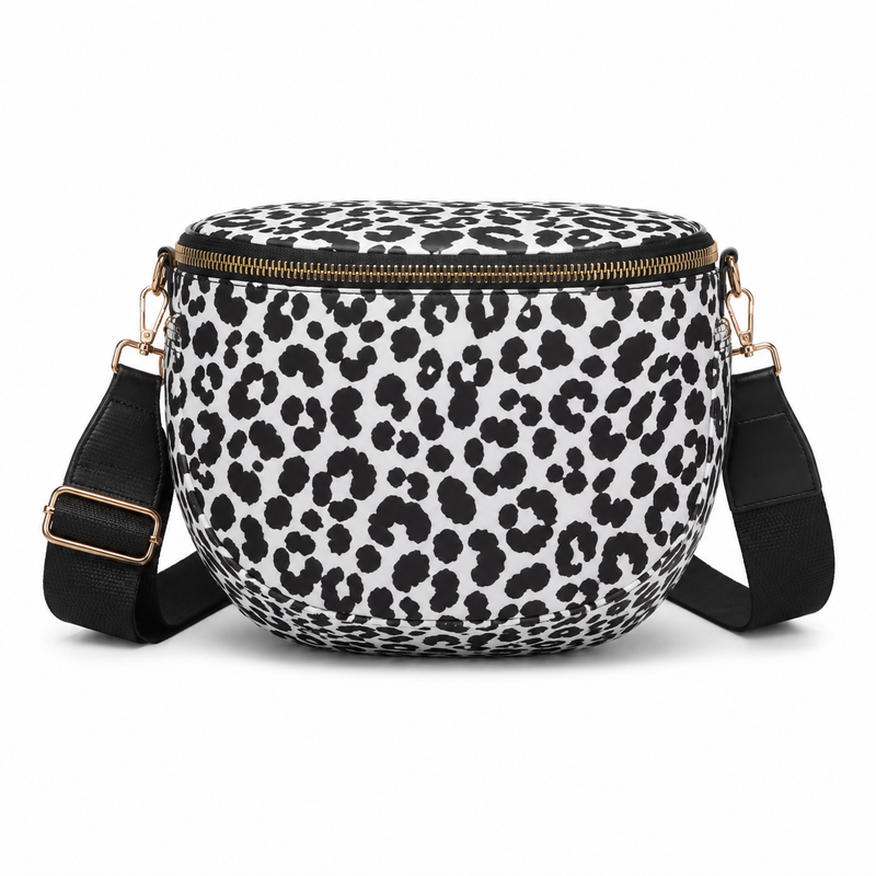 Leopard Print Adjustable Sling Crossbody Bag-2