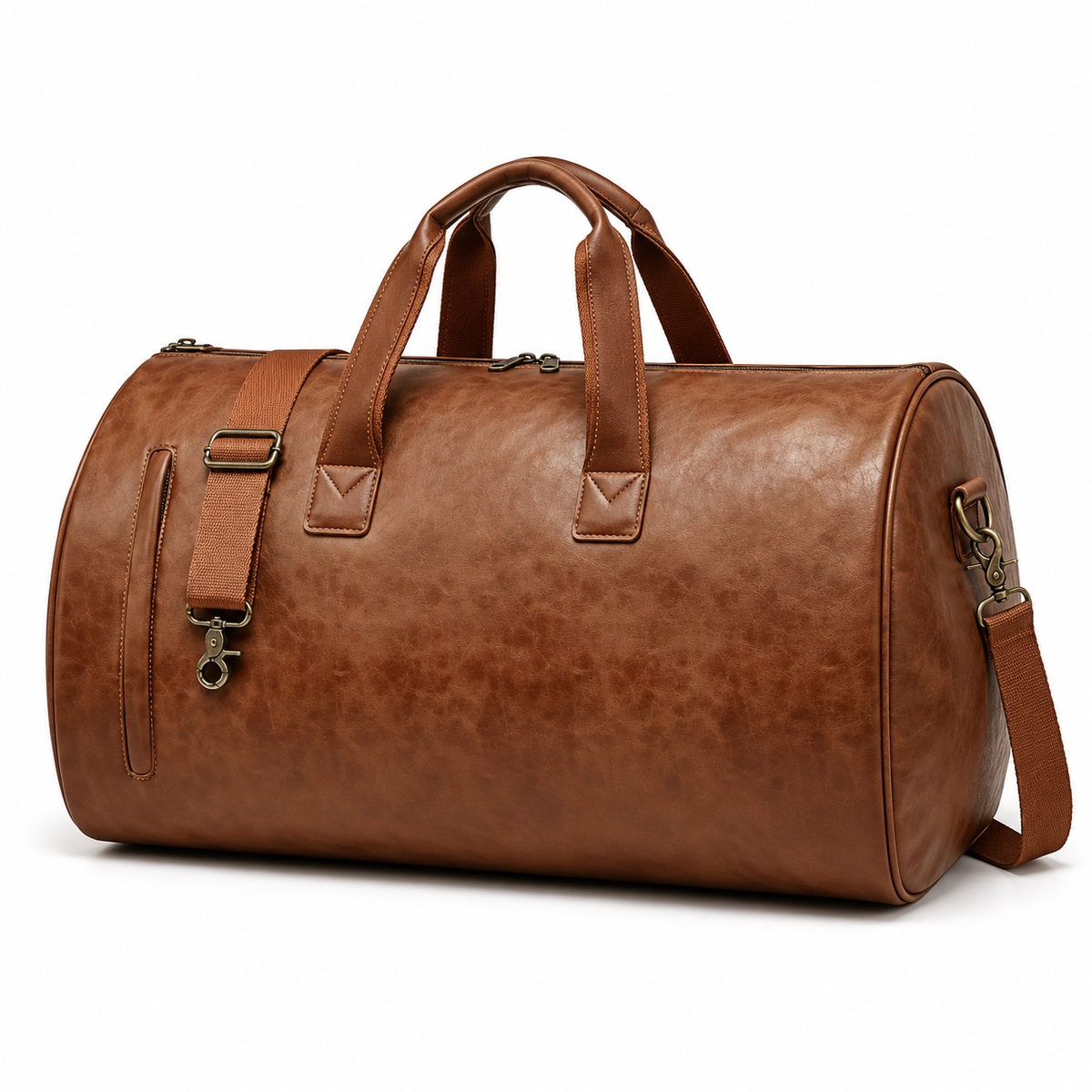 Brown Convertible Garment Overnight Travel Bag-3