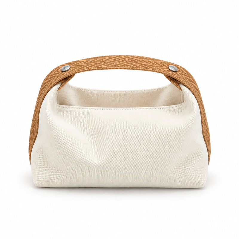 Camel Strap Minimalist Canvas Handbag Purse-2