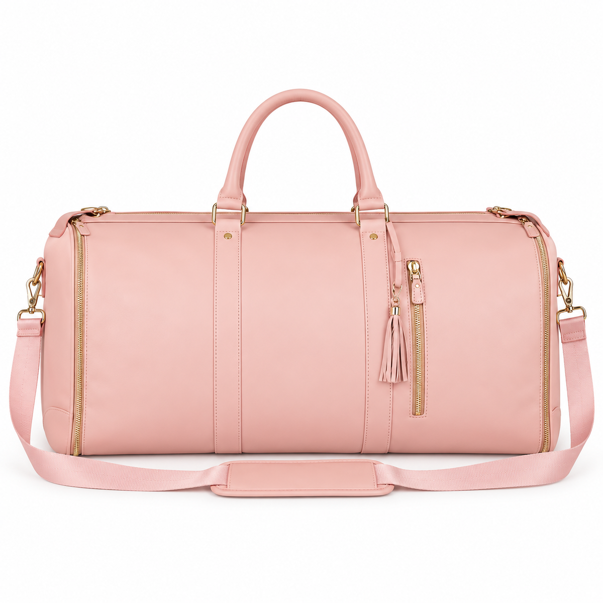 Pink Convertible Garment Overnight Travel Bag-2