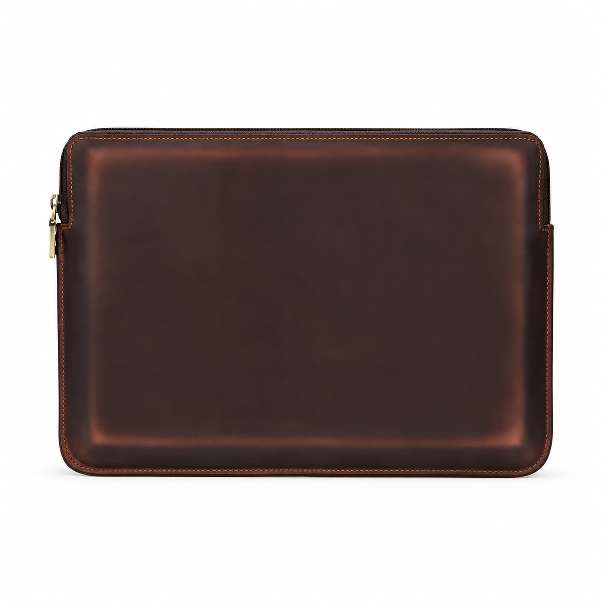 Classic Chocolate Brown Leather Laptop Bag