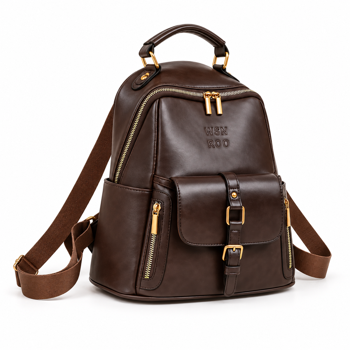 Elegant Chocolate Brown Everyday Fashion Backpack