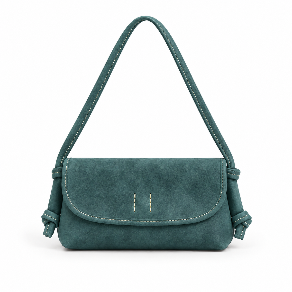 Teal Suede Crossbody Flap Shoulder Bag-2