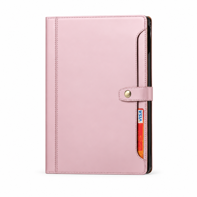 Blush Pink Snap Closure Tablet Folio-4