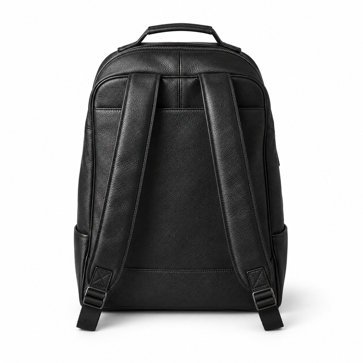 Classic Black Textured Everyday Travel Backpack-2