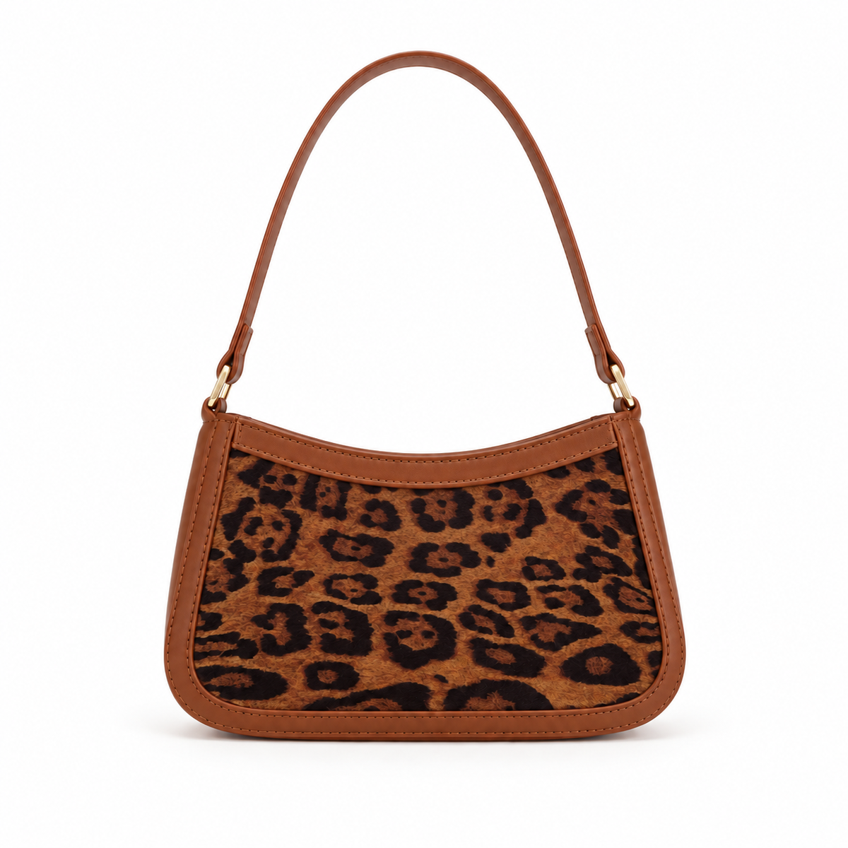 Leopard Print Brown Bow Shoulder Bag-2